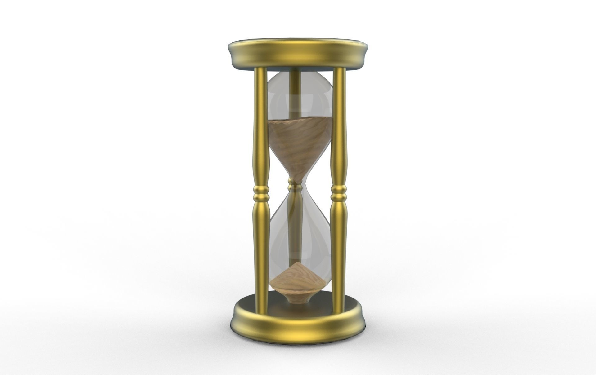 Hour Glass Low-poly 3D model_5