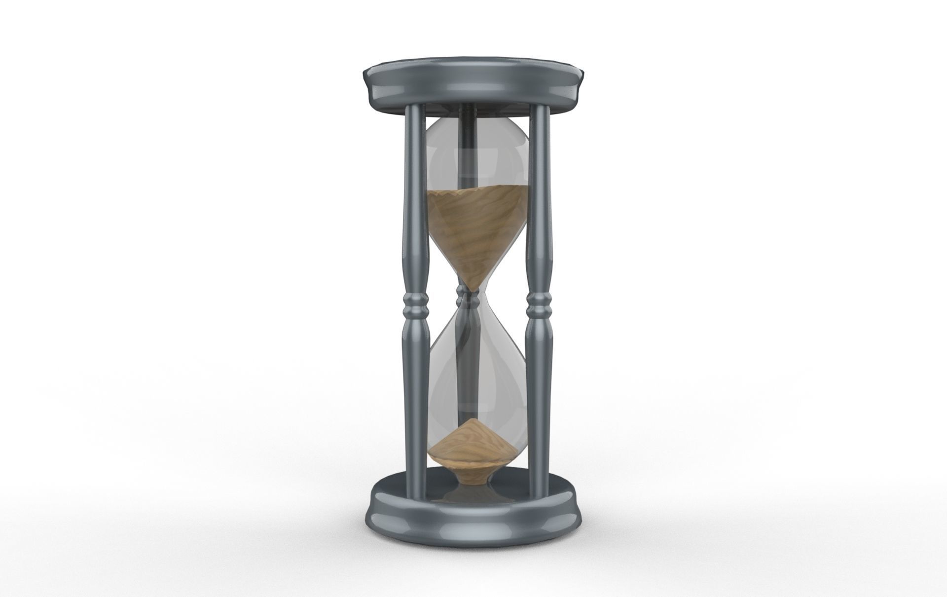 Hour Glass Low-poly 3D model_4