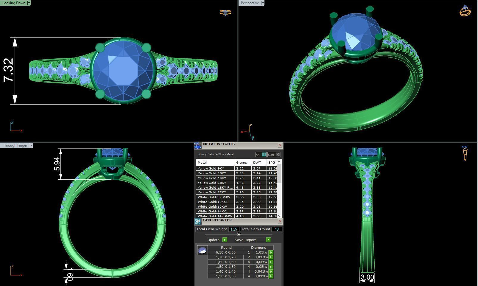 Split shank engagement ring R 0349 printable 3d model 3D print model_1