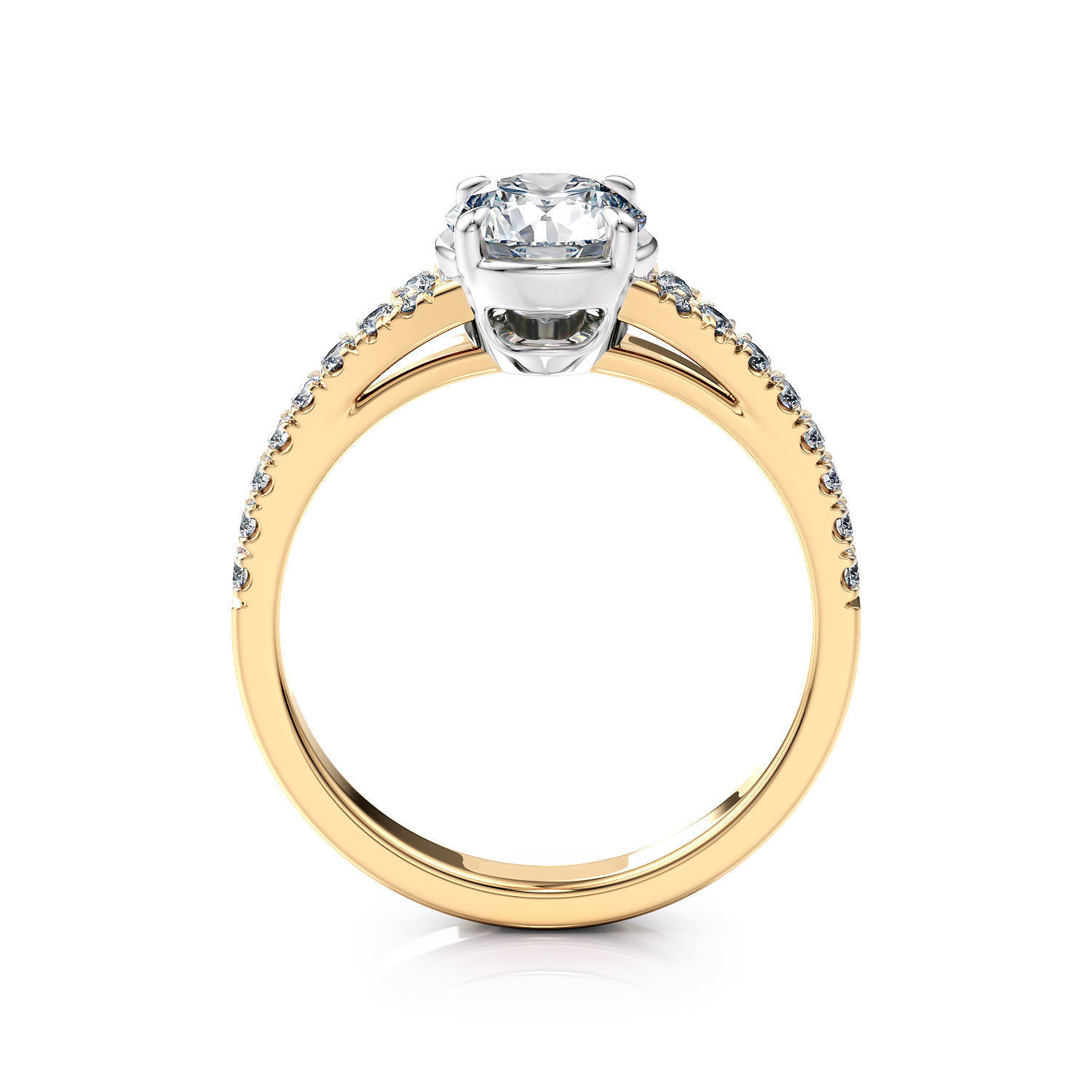 Split shank engagement ring R 0349 printable 3d model 3D print model_12