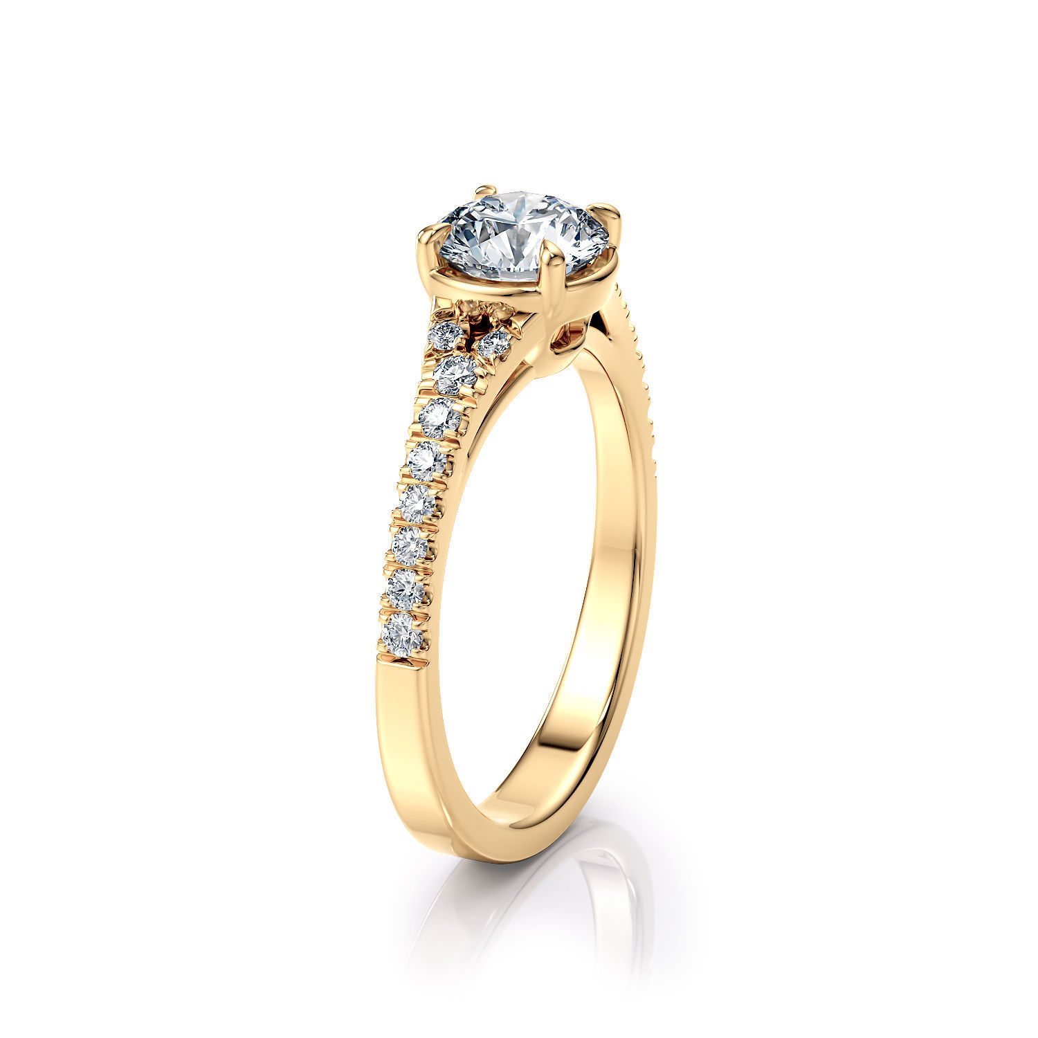 Split shank engagement ring R 0349 printable 3d model 3D print model_15