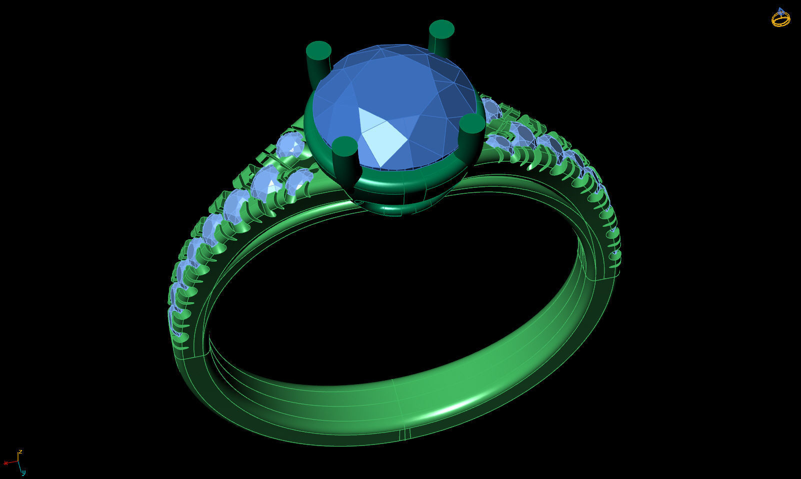 Split shank engagement ring R 0349 printable 3d model 3D print model_18