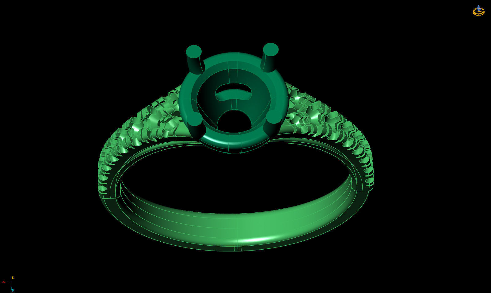 Split shank engagement ring R 0349 printable 3d model 3D print model_26