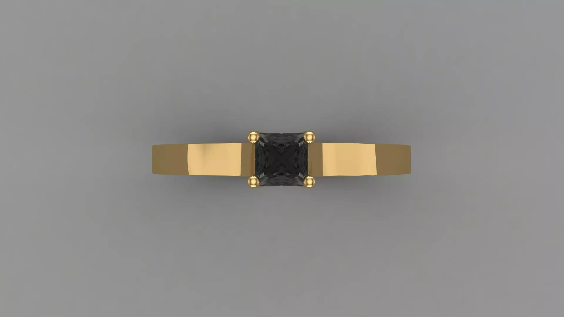 Princess Cutt Ring 3D Print Model 3D print model