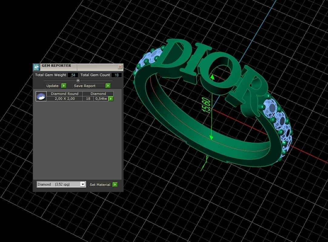 Dior ring fashion 2777 3D print model_6