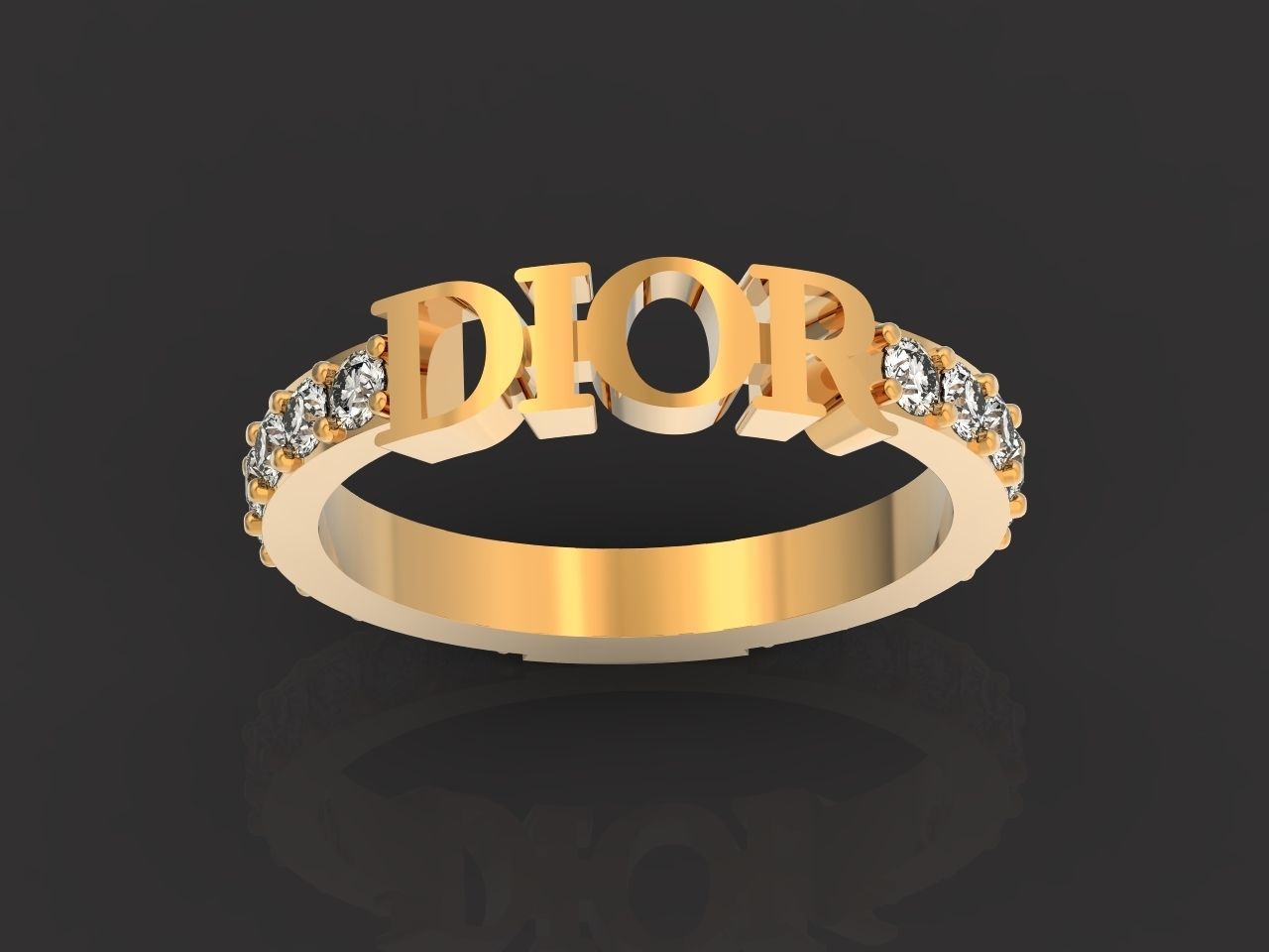 Dior ring fashion 2777 3D print model_3