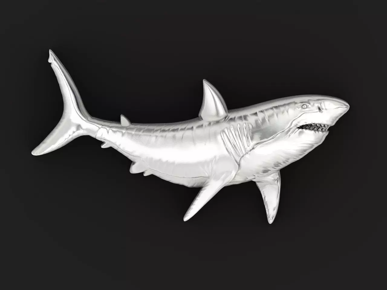 Bas-relief shark 2775 3D print model