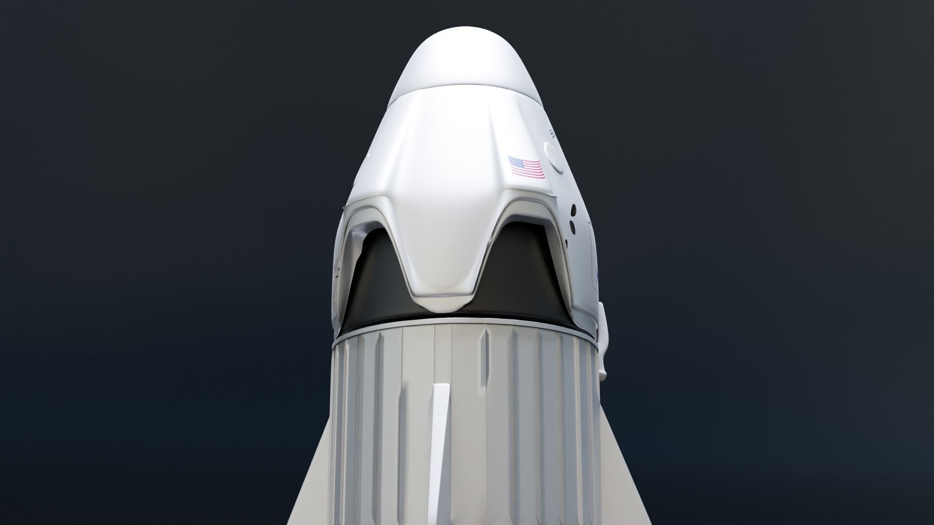 SpaceX Crew Dragon Low-poly 3D model_11
