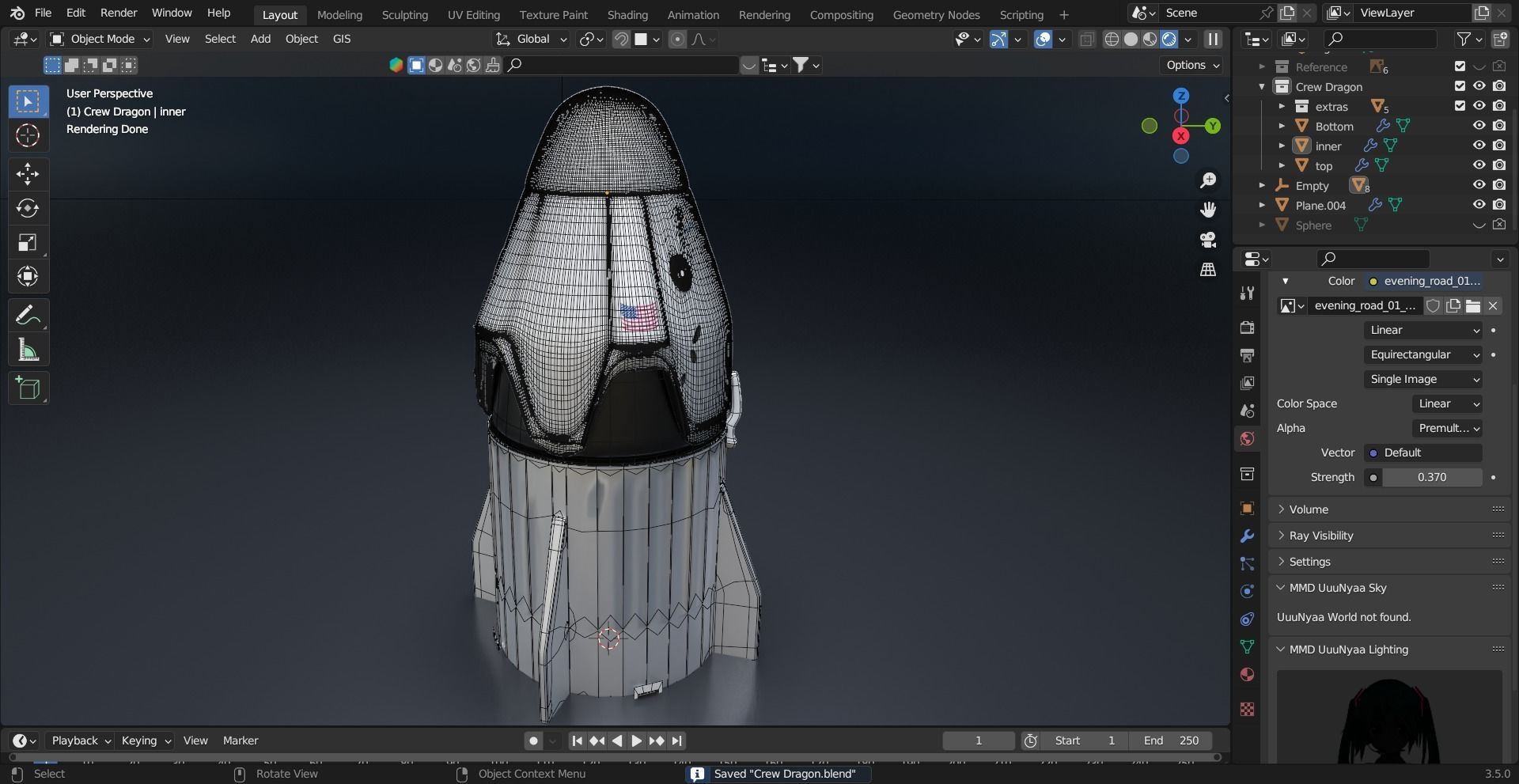 SpaceX Crew Dragon Low-poly 3D model_13