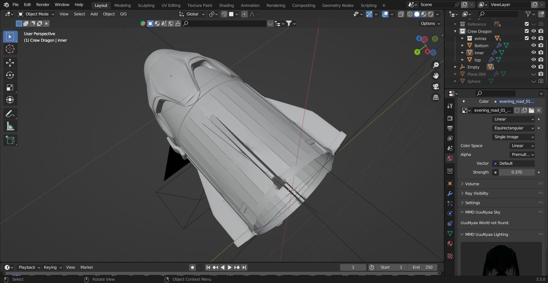 SpaceX Crew Dragon Low-poly 3D model_19