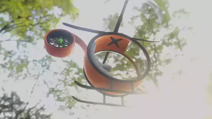 A Minimalist and Futuristic Concept of Small Helicopter