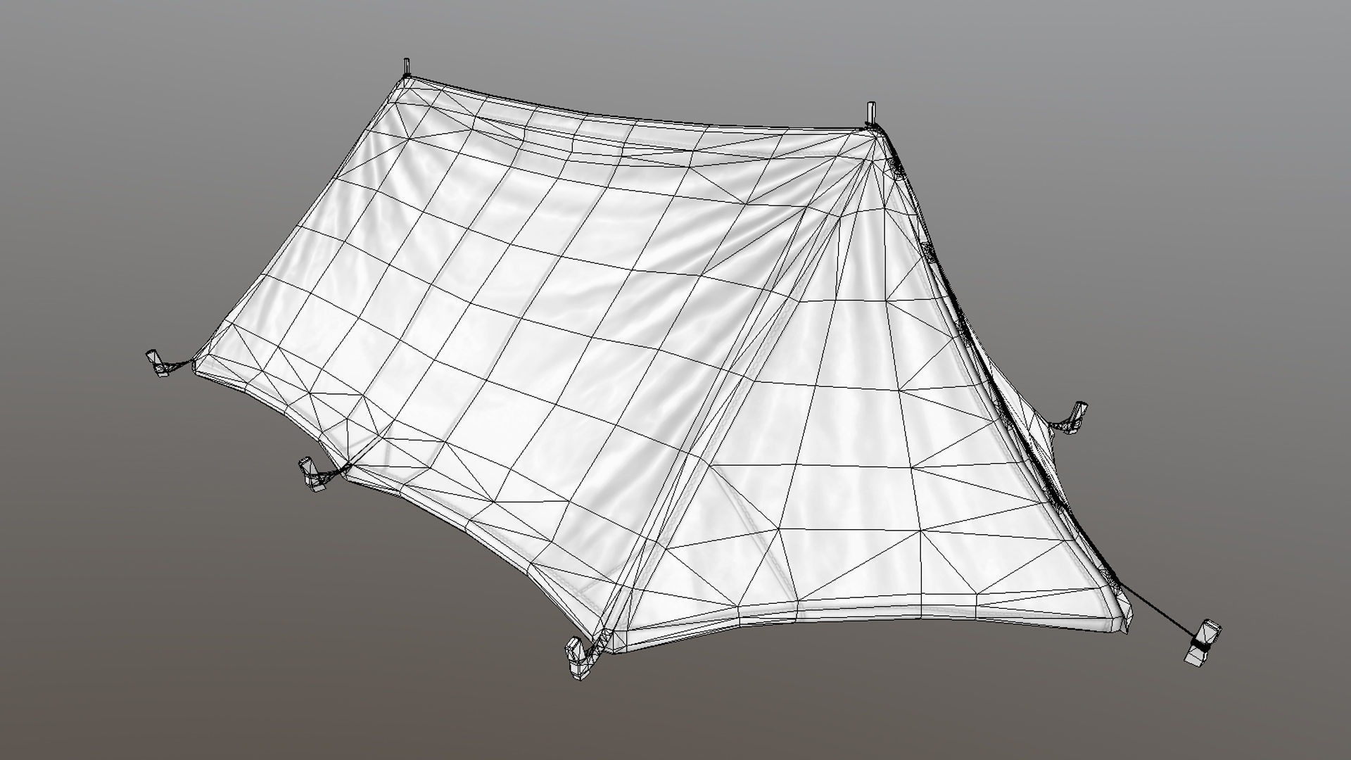 Military Tent WWII TwoSleeping close vr2 Low-poly 3D model_15