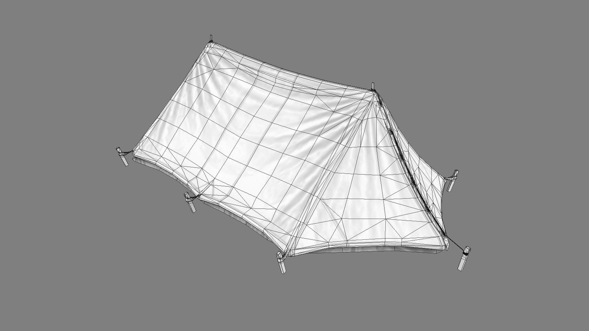 Military Tent WWII TwoSleeping close vr2 Low-poly 3D model_18