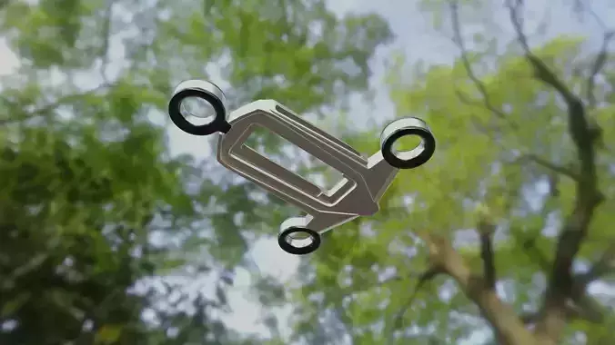 Bladeless Drone Low-poly 3D model