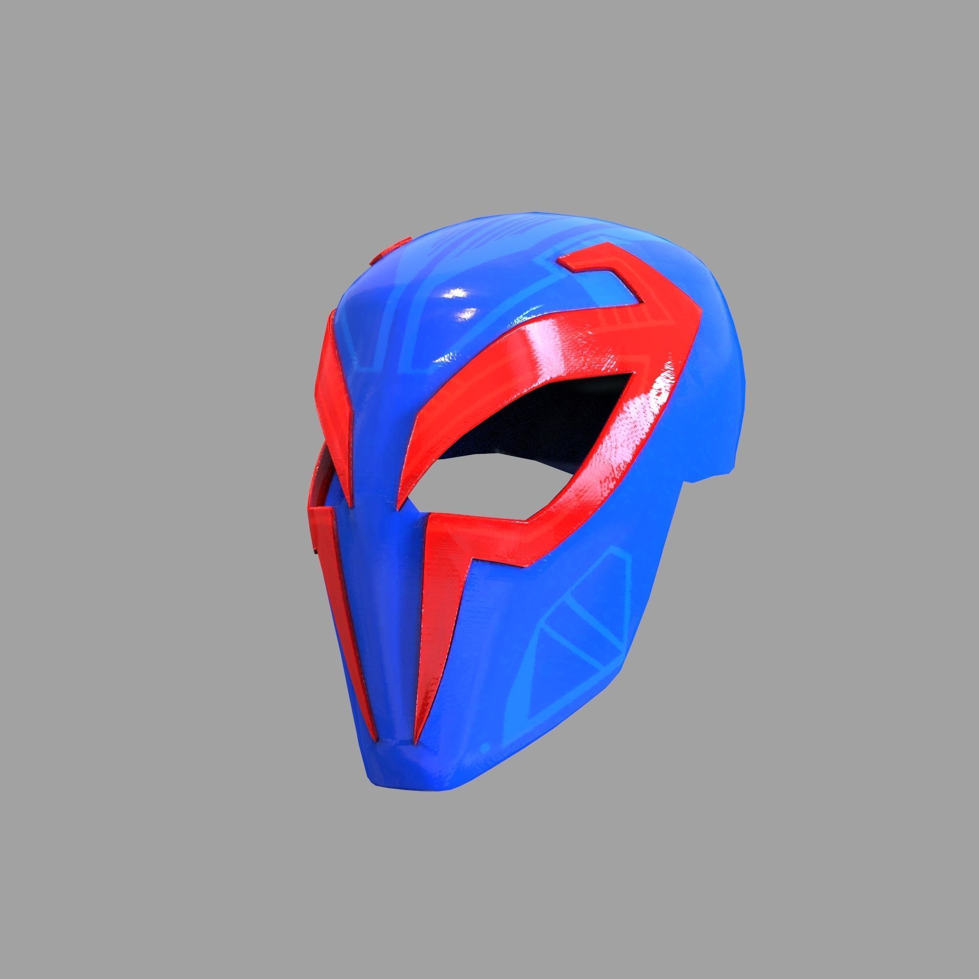 Spider Man 2099 Future Full Wearable Helmet 3D print model_7