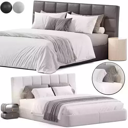 Contemporary Bed by Samoa 3D model