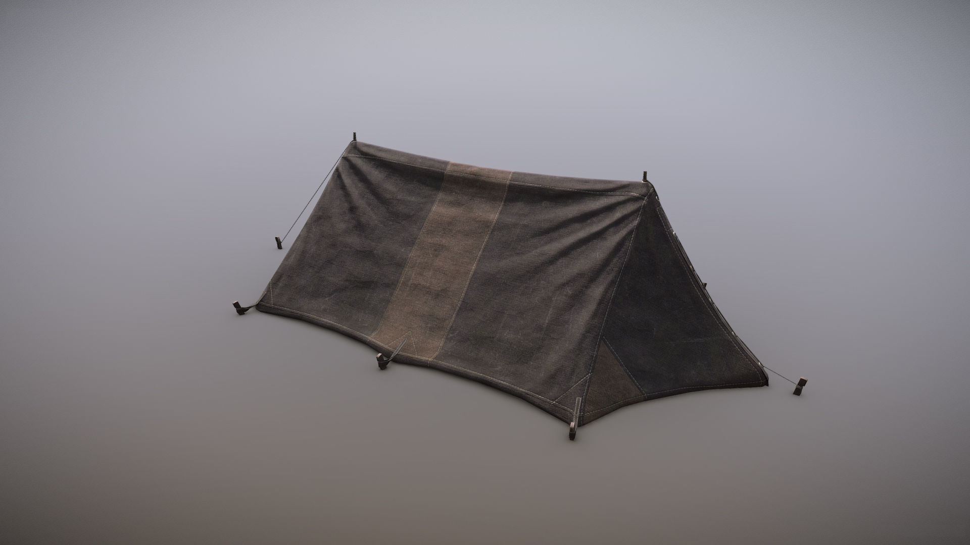 Military Tent WWII TwoSleeping close vr3 Low-poly 3D model_6