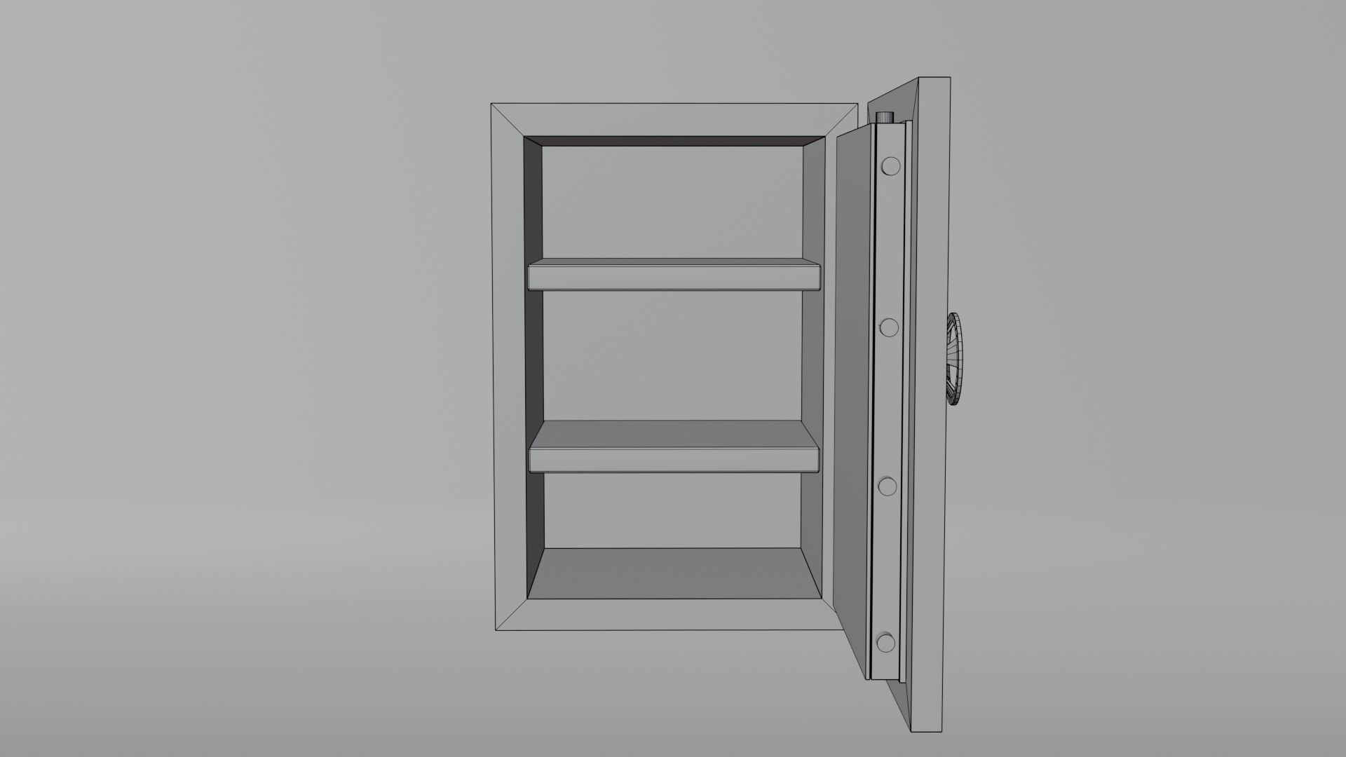 Low-poly Safe by Nikdox Low-poly 3D model_12