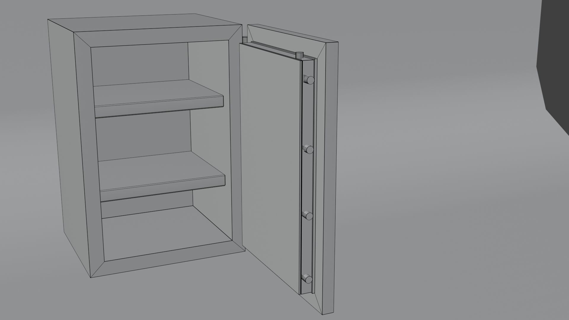 Low-poly Safe by Nikdox Low-poly 3D model_16