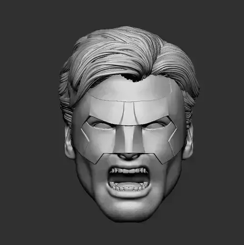 Kyle Rayner Screaming - Head for Action Figures  3D print model