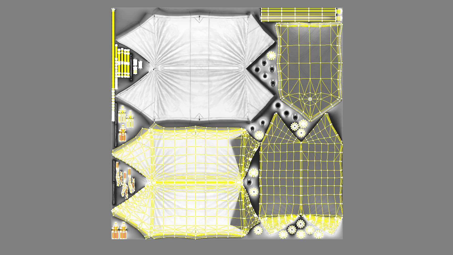 Military Tent WWII TwoSleeping open vr1 Low-poly 3D model_19