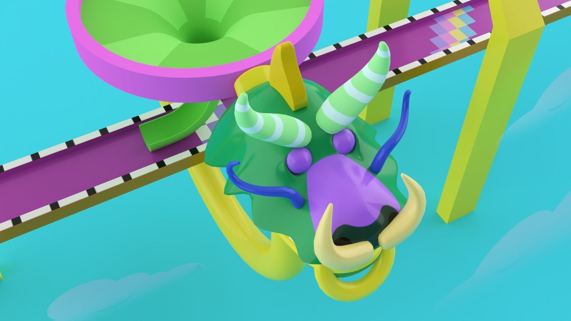 Infinity Run Game Stage Low-poly 3D model Low-poly 3D model_3