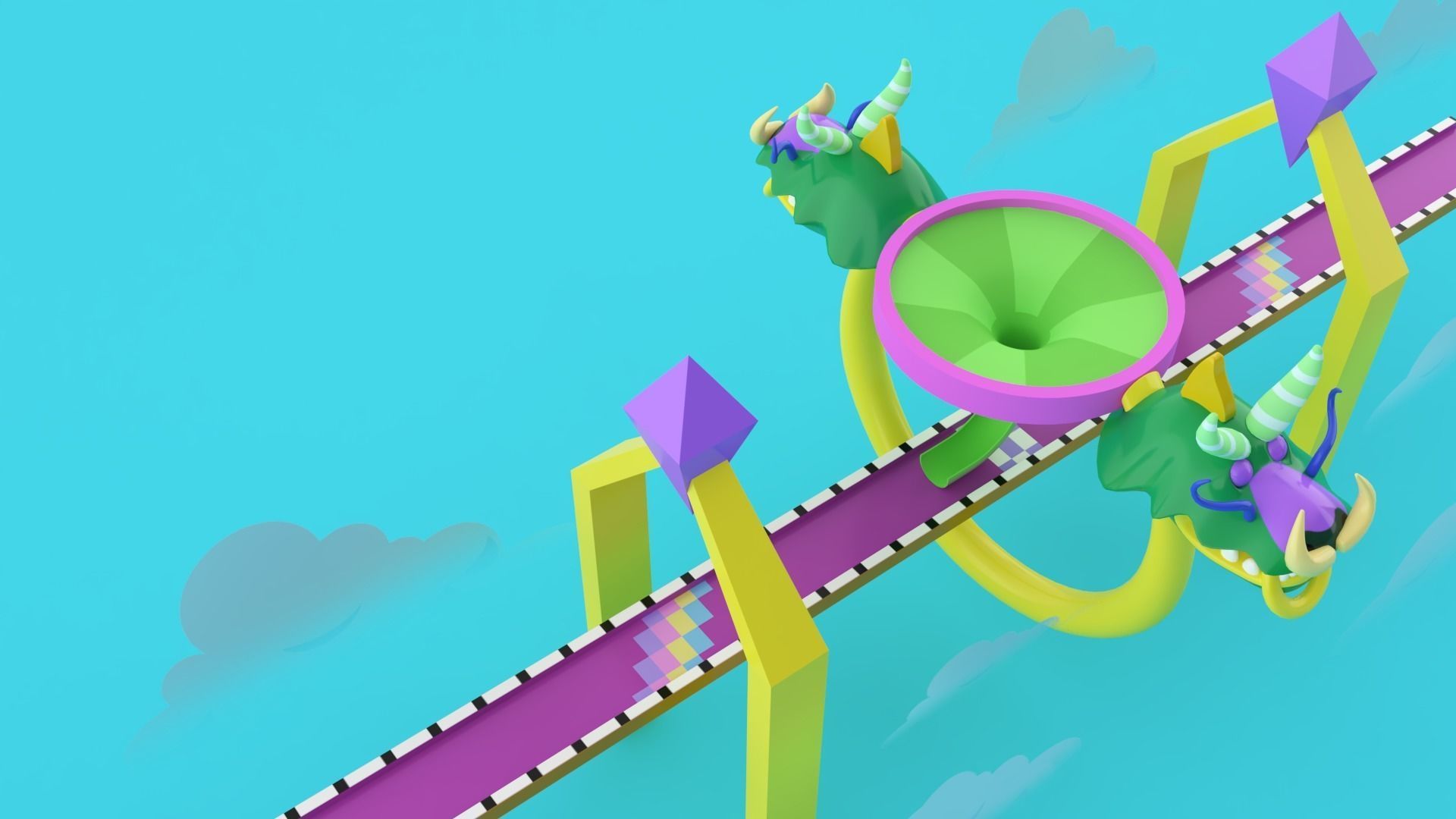 Infinity Run Game Stage Low-poly 3D model Low-poly 3D model_2