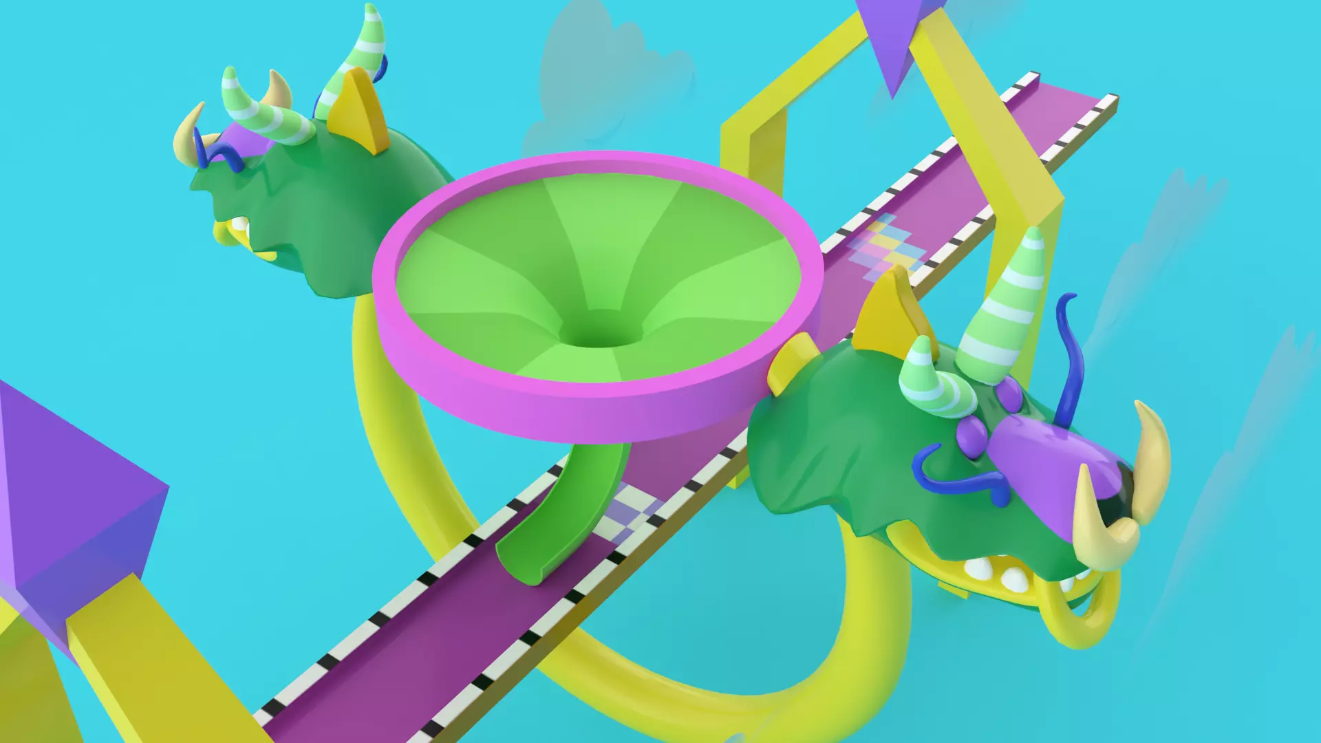 Infinity Run Game Stage Low-poly 3D model Low-poly 3D model_0