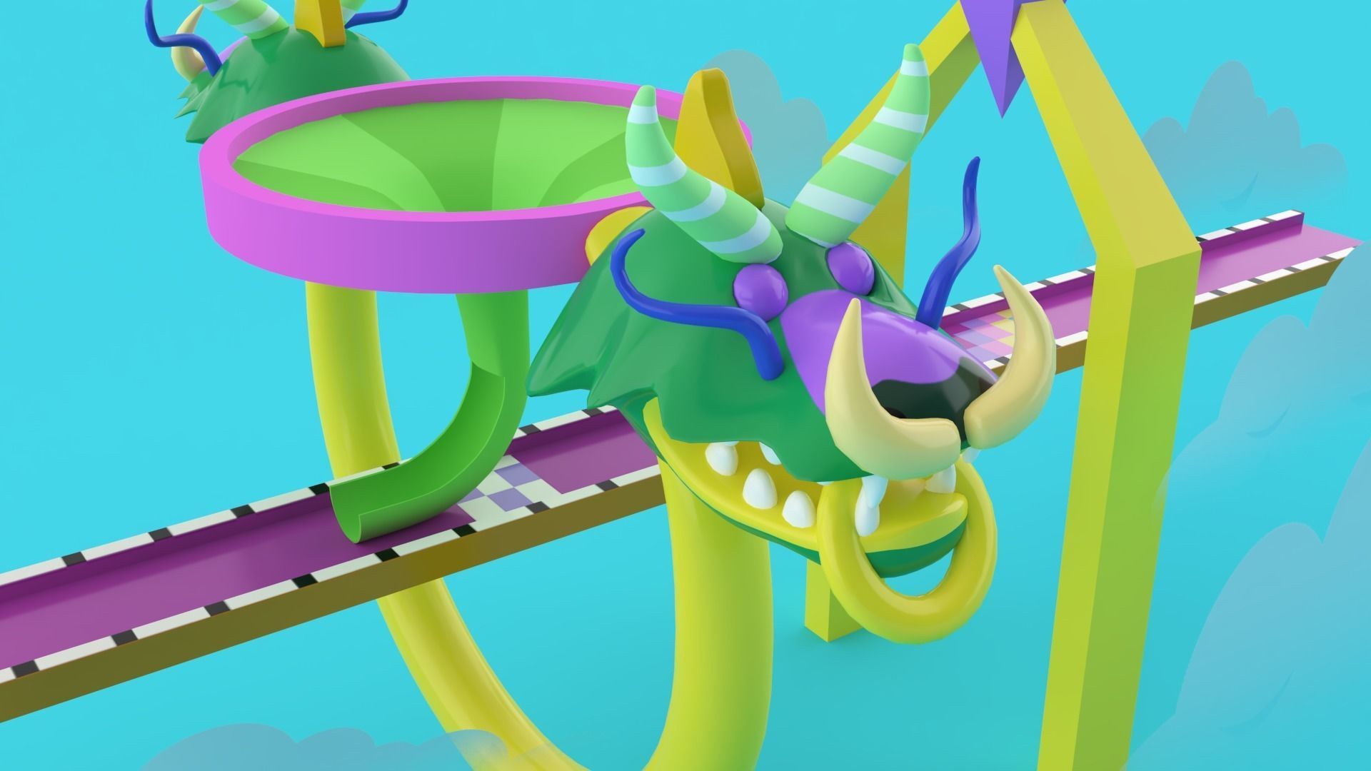 Infinity Run Game Stage Low-poly 3D model Low-poly 3D model_4