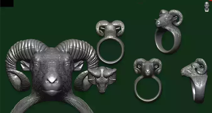 Markhor Goat Ring 