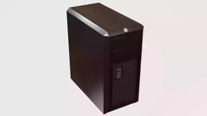 Computer Tower Low-poly 3D model