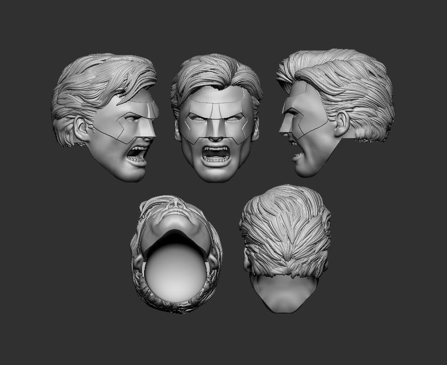 Superman 6th Dimension- Head for Action Figures 3D print model 3D print model_1