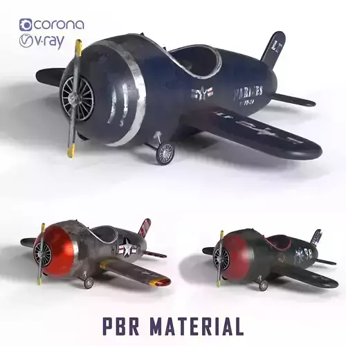 AIR PLANE TOYS OLD AND CLEAN PBR 4K