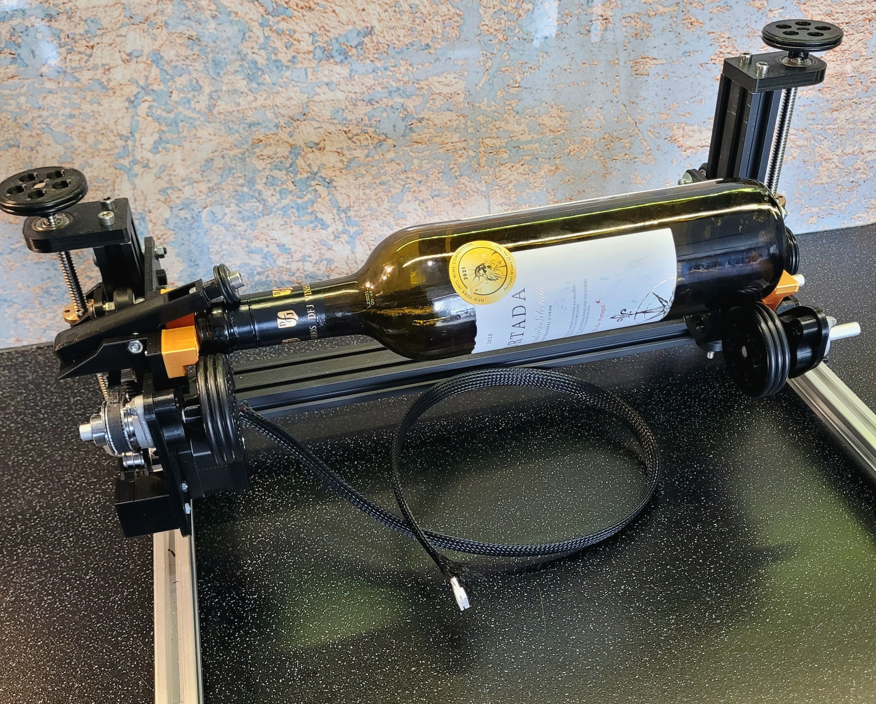 CNC Laser Engraver Rotary Attachment Module 3D print model_2