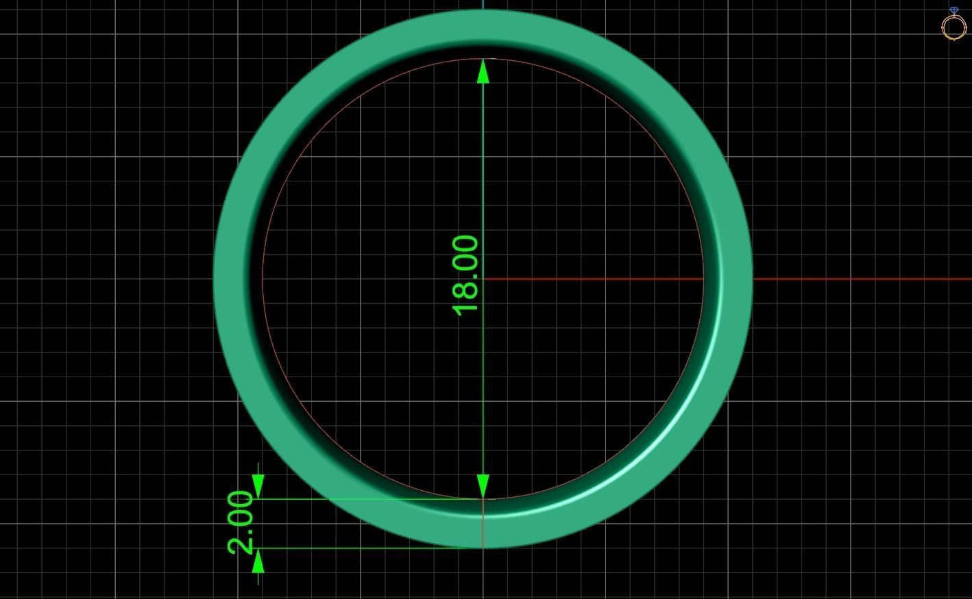 Meteorite Beveled Edge Wedding Ring  2769 3D print model_8