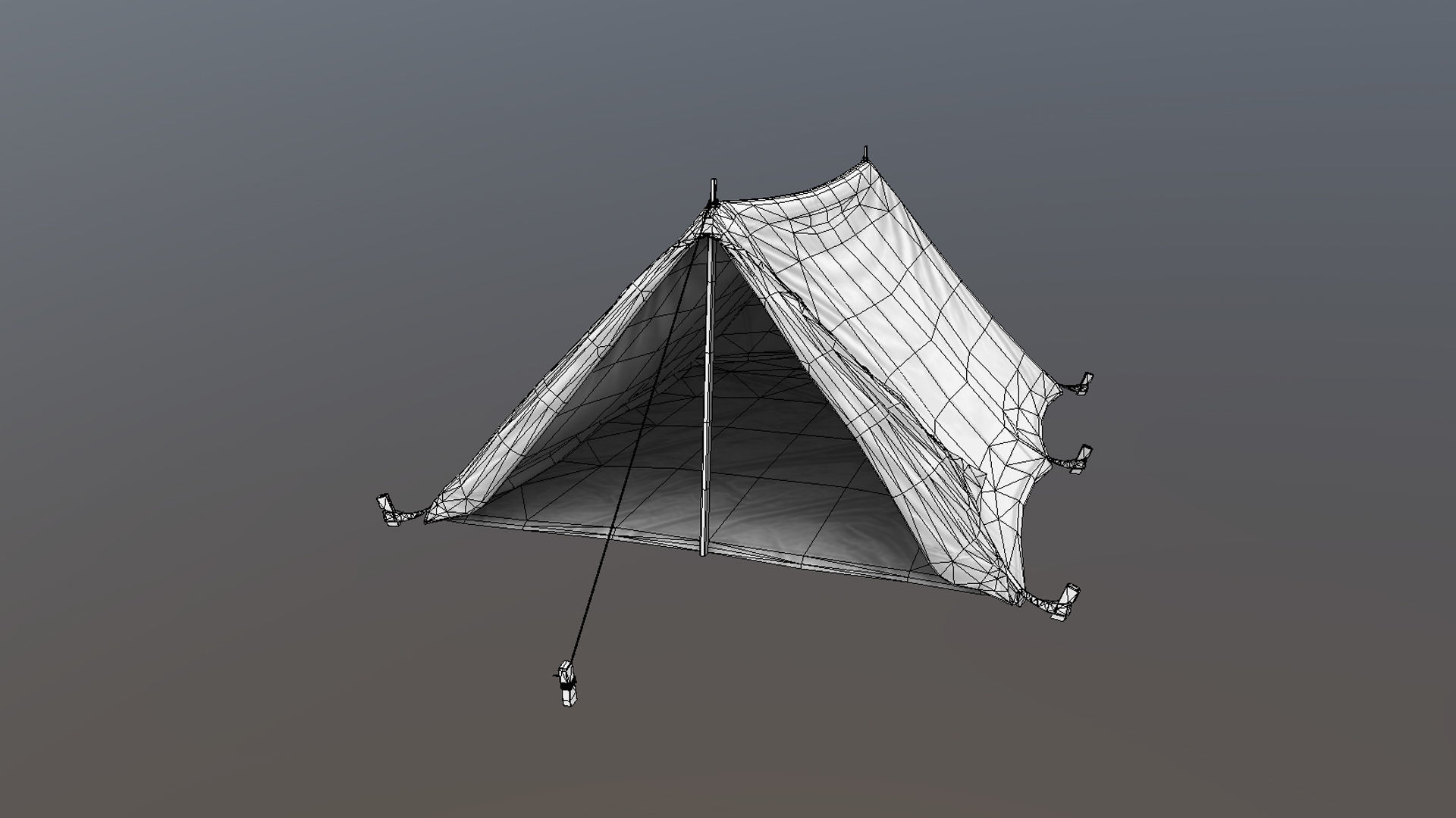 Military Tent WWII TwoSleeping open vr3 Low-poly 3D model_15