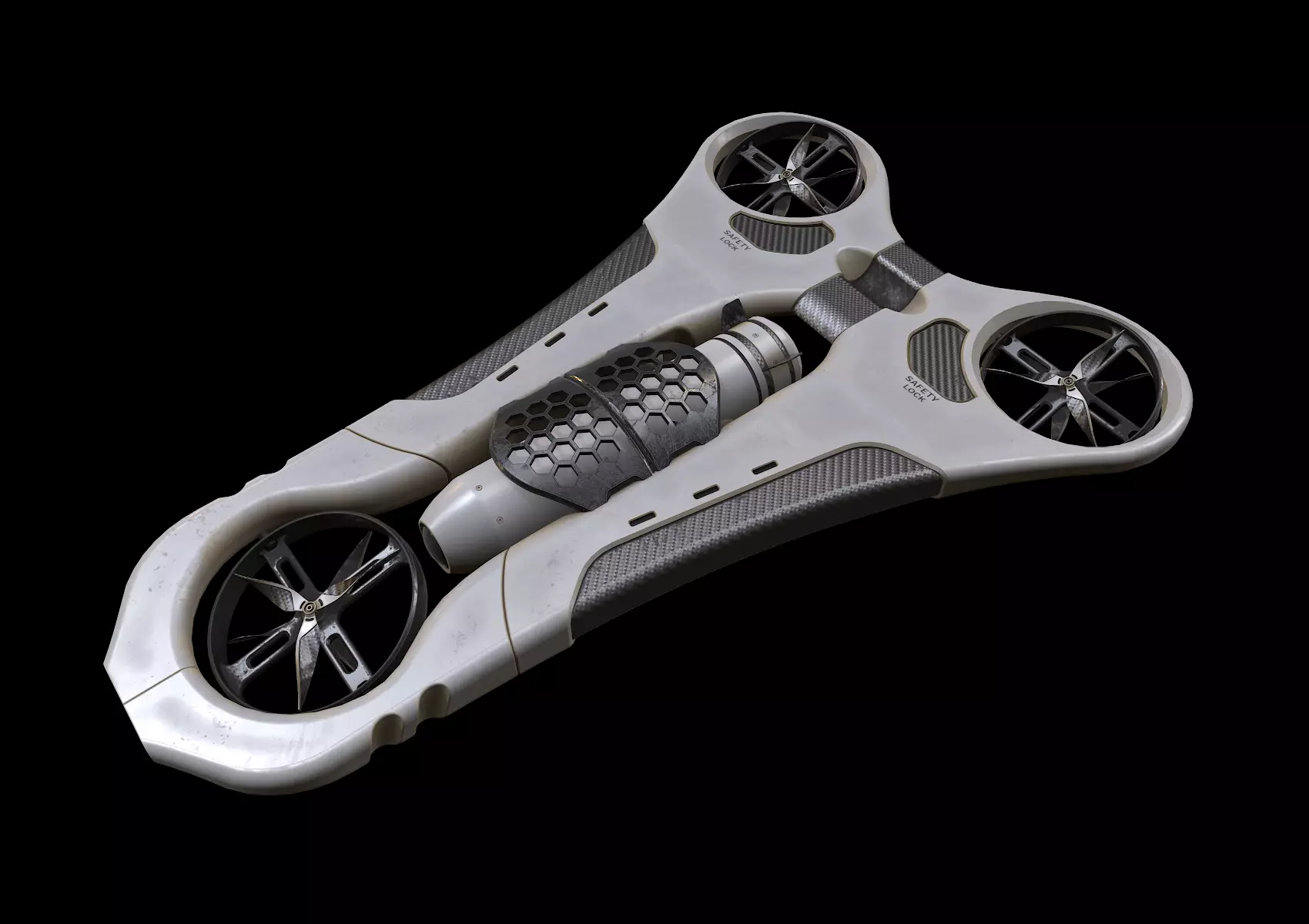 Armed Drone concept Textured Pbr 3D model_0