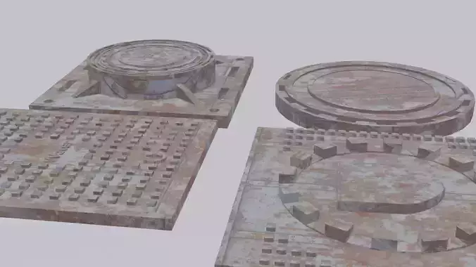 Manhole 3D model 3D print model