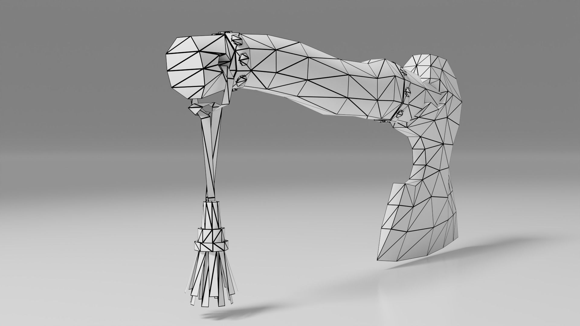 Axe 2 Low-poly 3D model_7