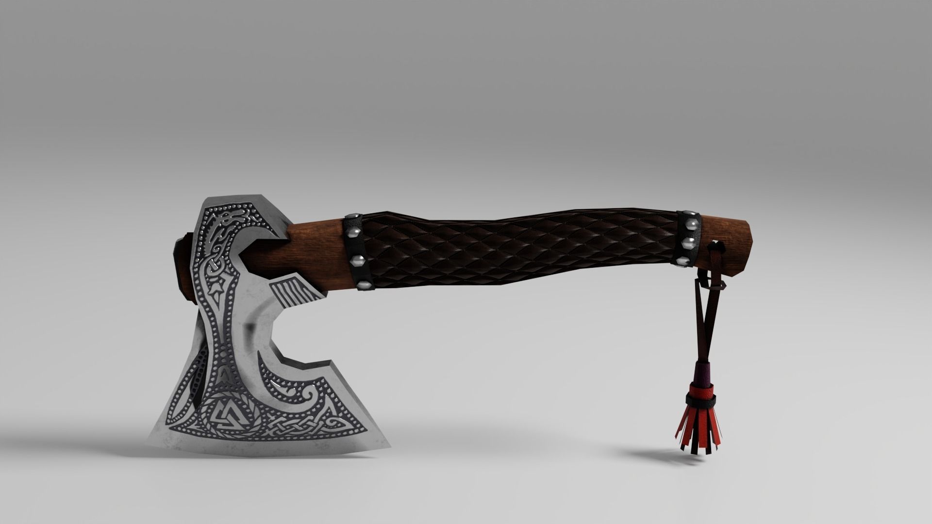 Axe 2 Low-poly 3D model_2