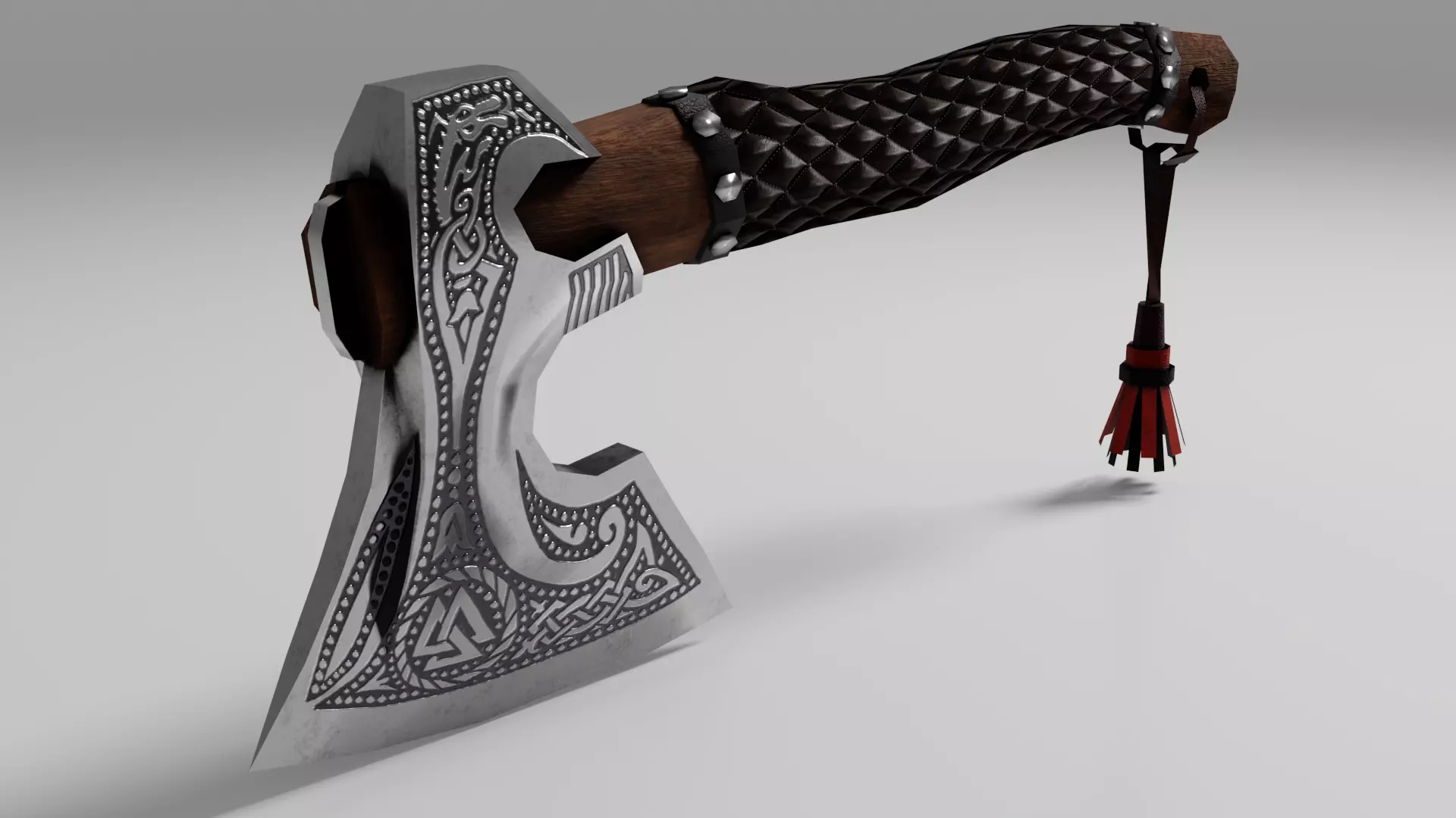 Axe 2 Low-poly 3D model_0