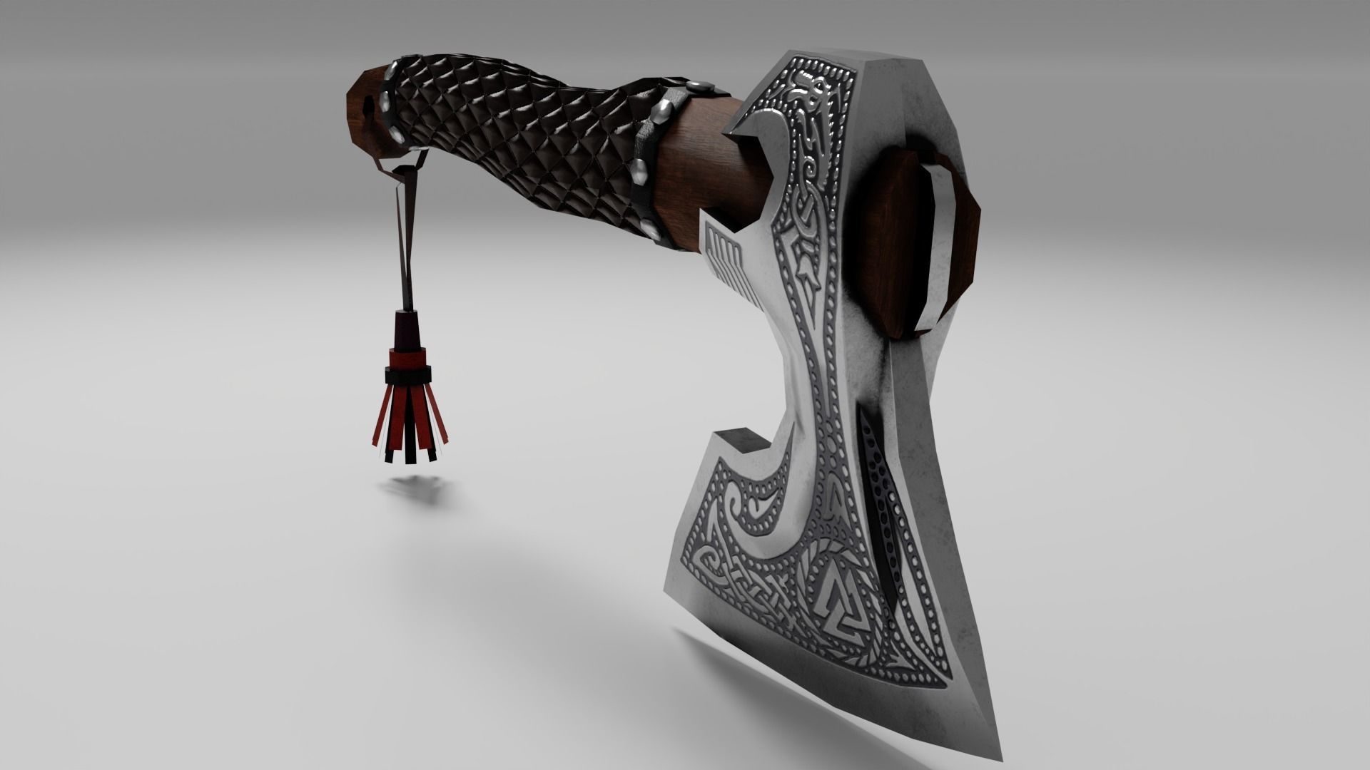 Axe 2 Low-poly 3D model_4