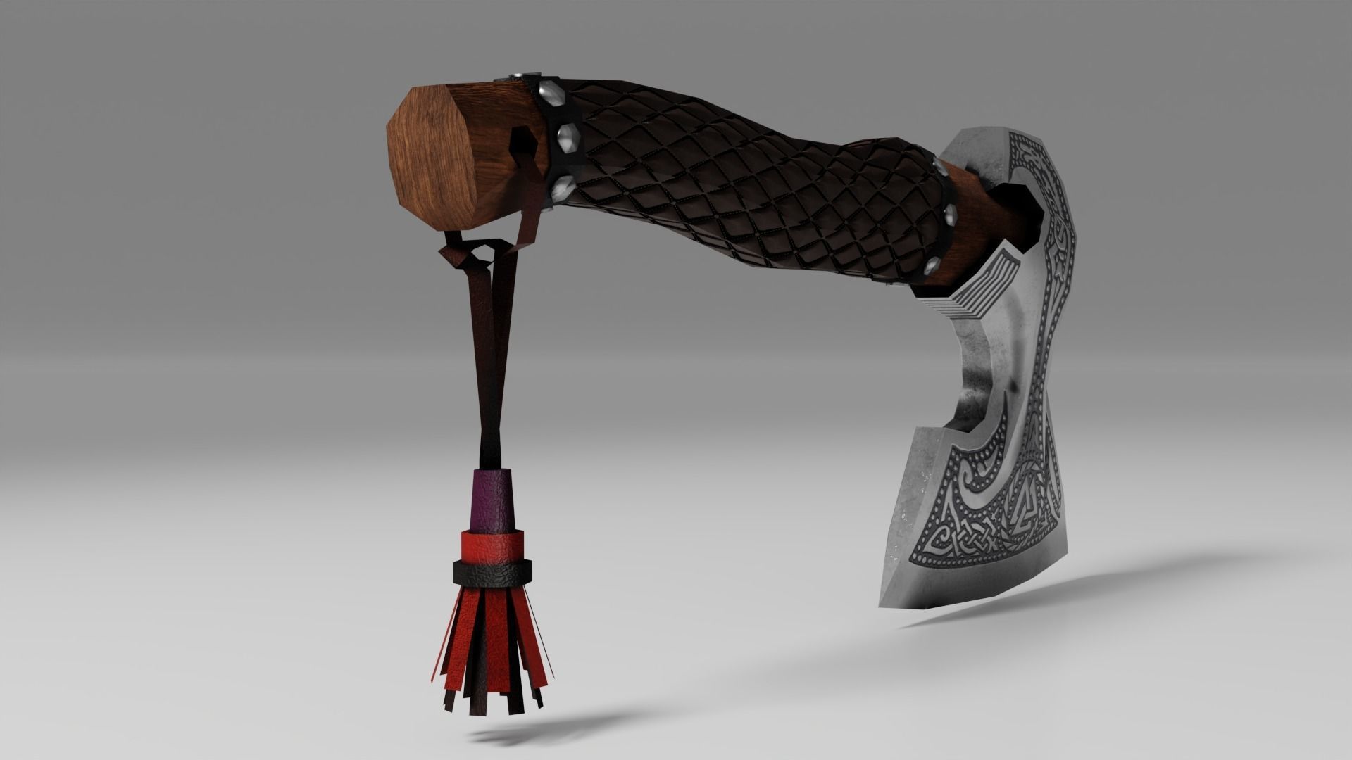 Axe 2 Low-poly 3D model_6