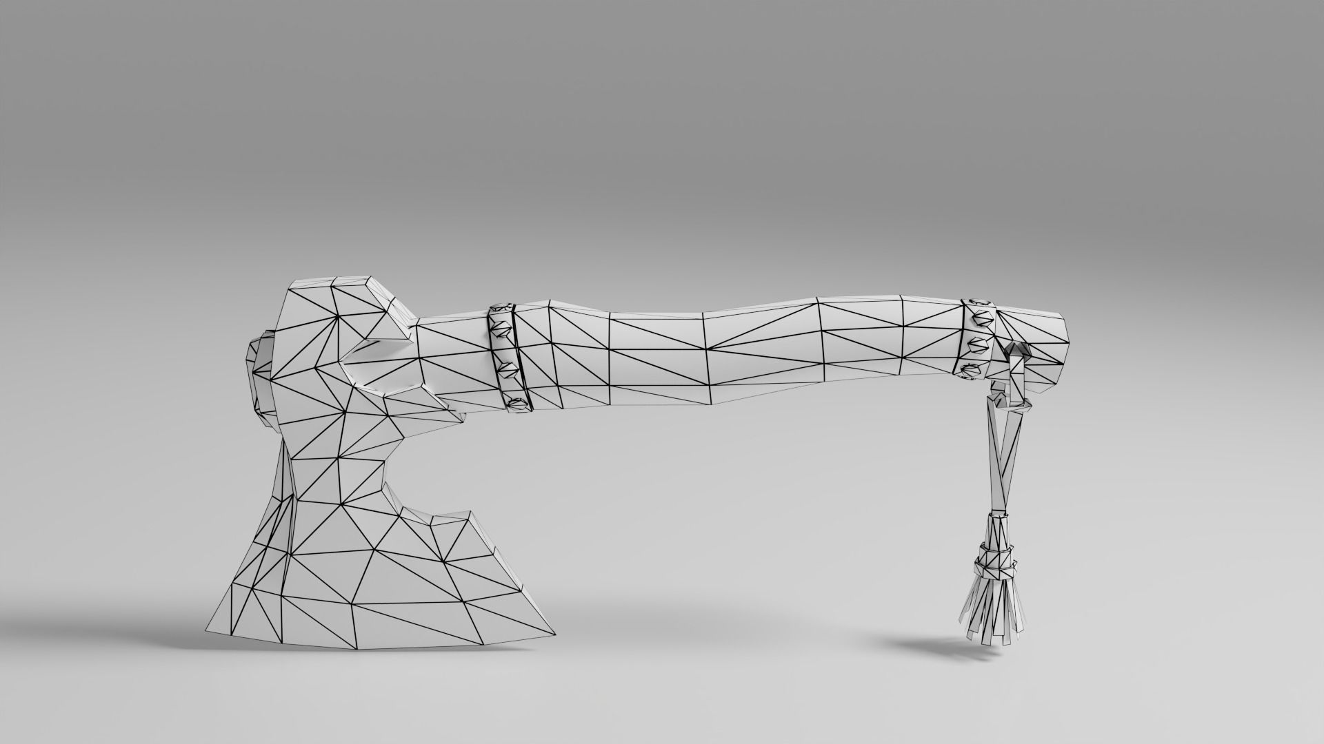 Axe 2 Low-poly 3D model_3