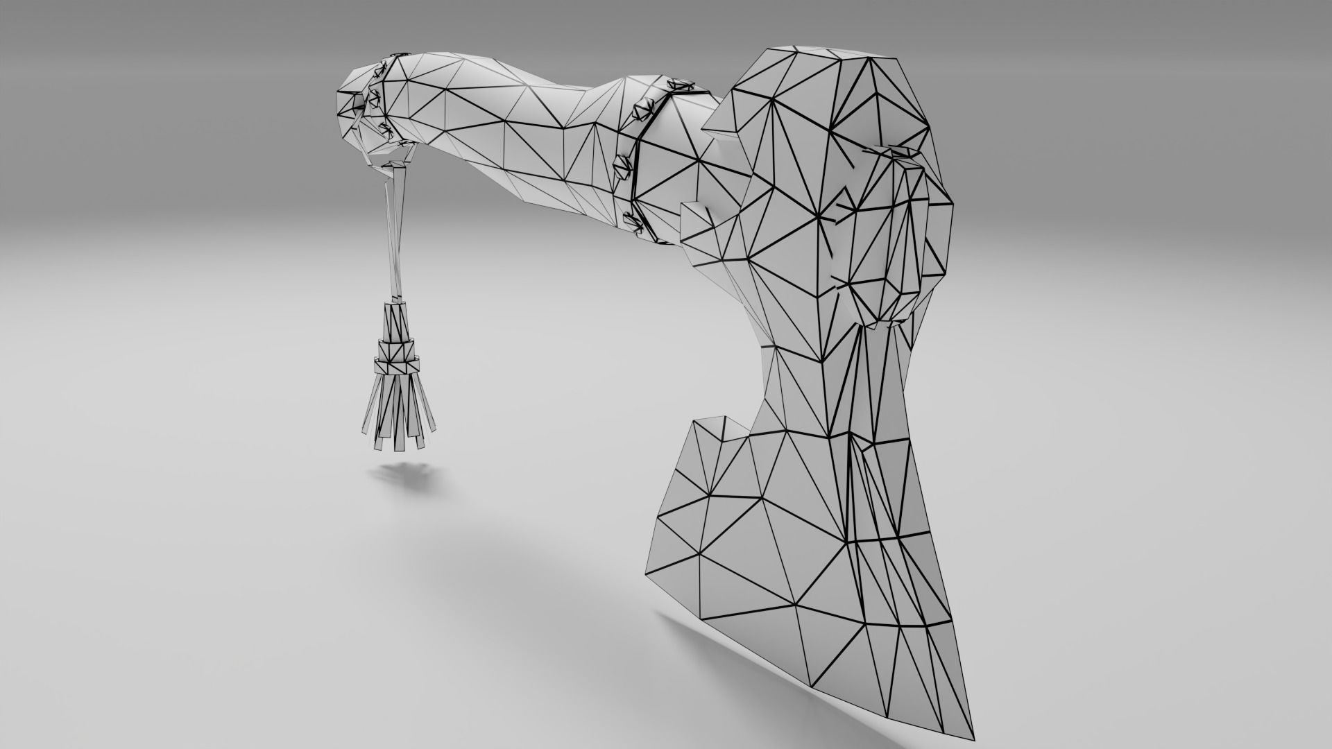 Axe 2 Low-poly 3D model_5