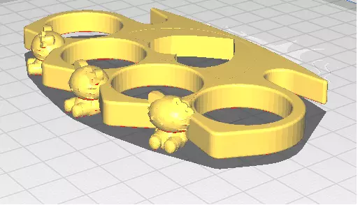 gift hello kitty brass knuckles 3D print model_0
