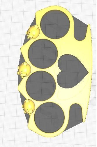 gift hello kitty brass knuckles 3D print model_1