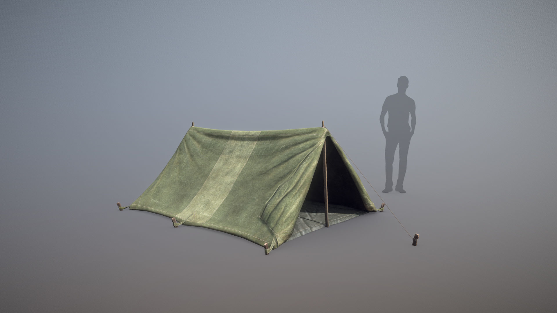 Military Tent WWII TwoSleeping 3D Model Collection_5