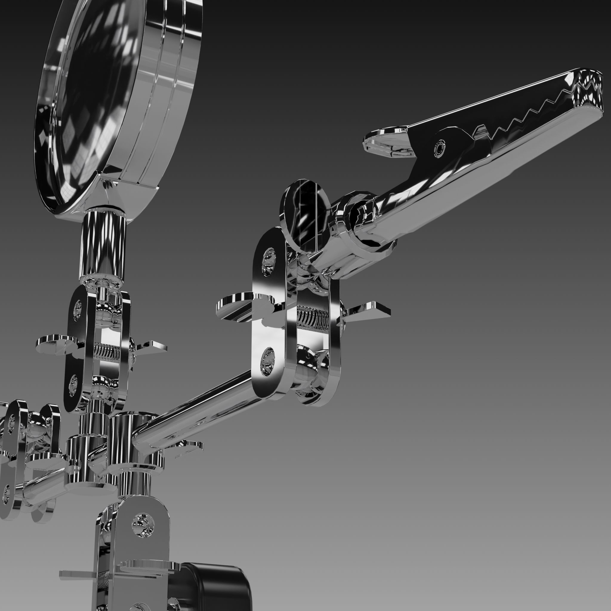 Articulated Clamp Low-poly 3D model_4