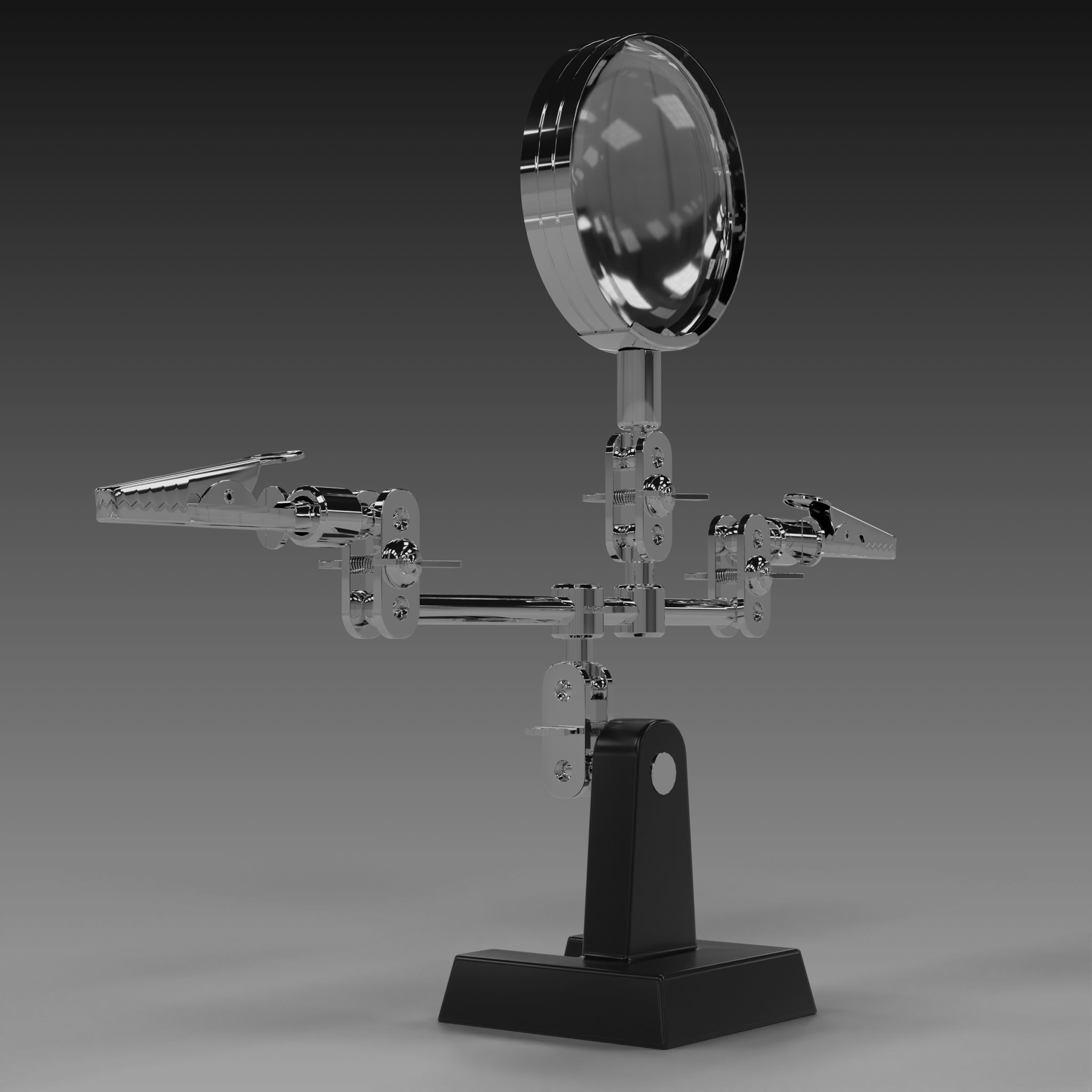 Articulated Clamp Low-poly 3D model_2